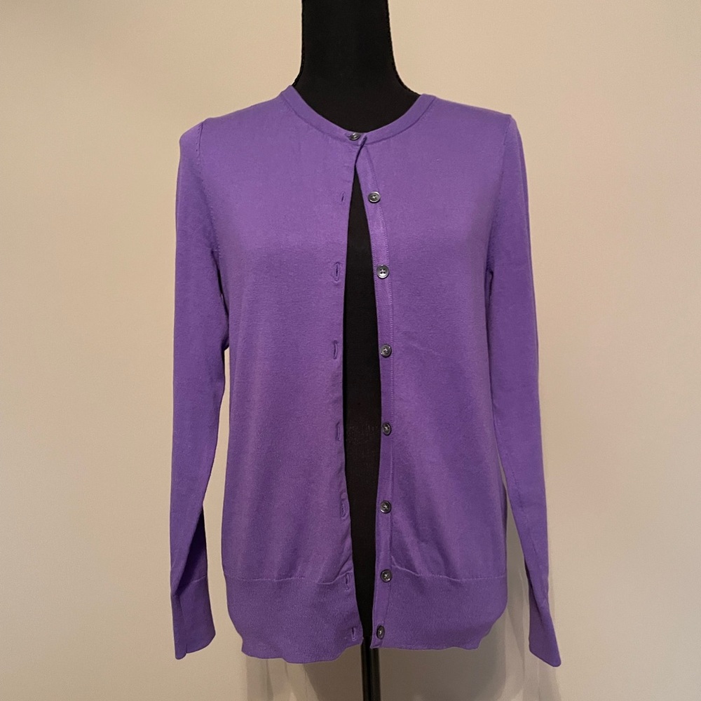 Lands End Woman’s Purple Cardigan